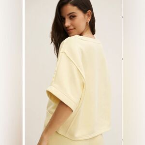 Anthropologie; Daily Practice
Short-Sleeve Easy
Living Top;pale yellow NWT!